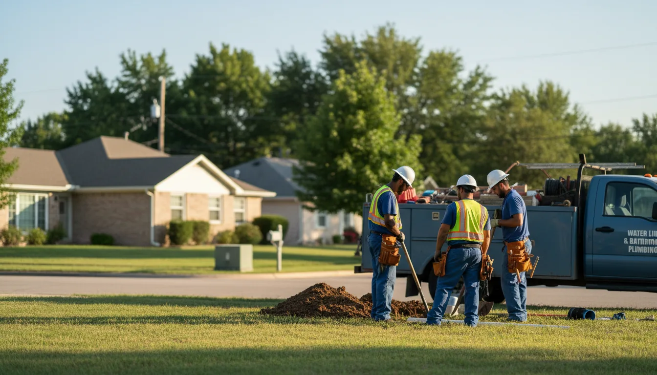 Residential water line and bathroom plumbing service in Arnold, NE